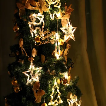 

Christmas Tree Light LED Lights Decoration Suction Cup Hanging Garland String Lights Xmas Living Room Glass Window Night Lamp
