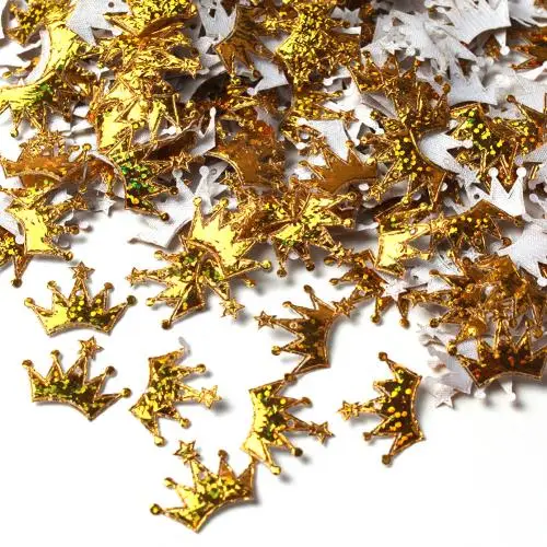 Golden 100 шт. Рождественский венок Форма конфетти год Свадебная вечеринка напольные воздушные шары посыпать Цветы Декор Xmas Tree рождественские украшения для дома - Цвет: Golden