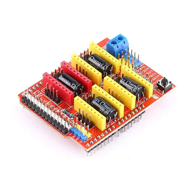 HLZS-3D CNC щит доска для UNO R3+ 4 шт. A4988 шаговый двигатель драйвер для Arduino 3d принтер
