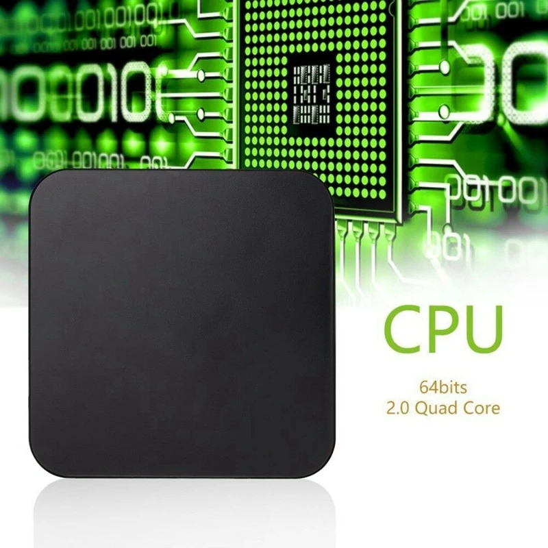 Мини ТВ приставка Android 7,1 1 GB/8 GB S905W 2,4 GHz WiFi HD медиаплеер(EU Plug