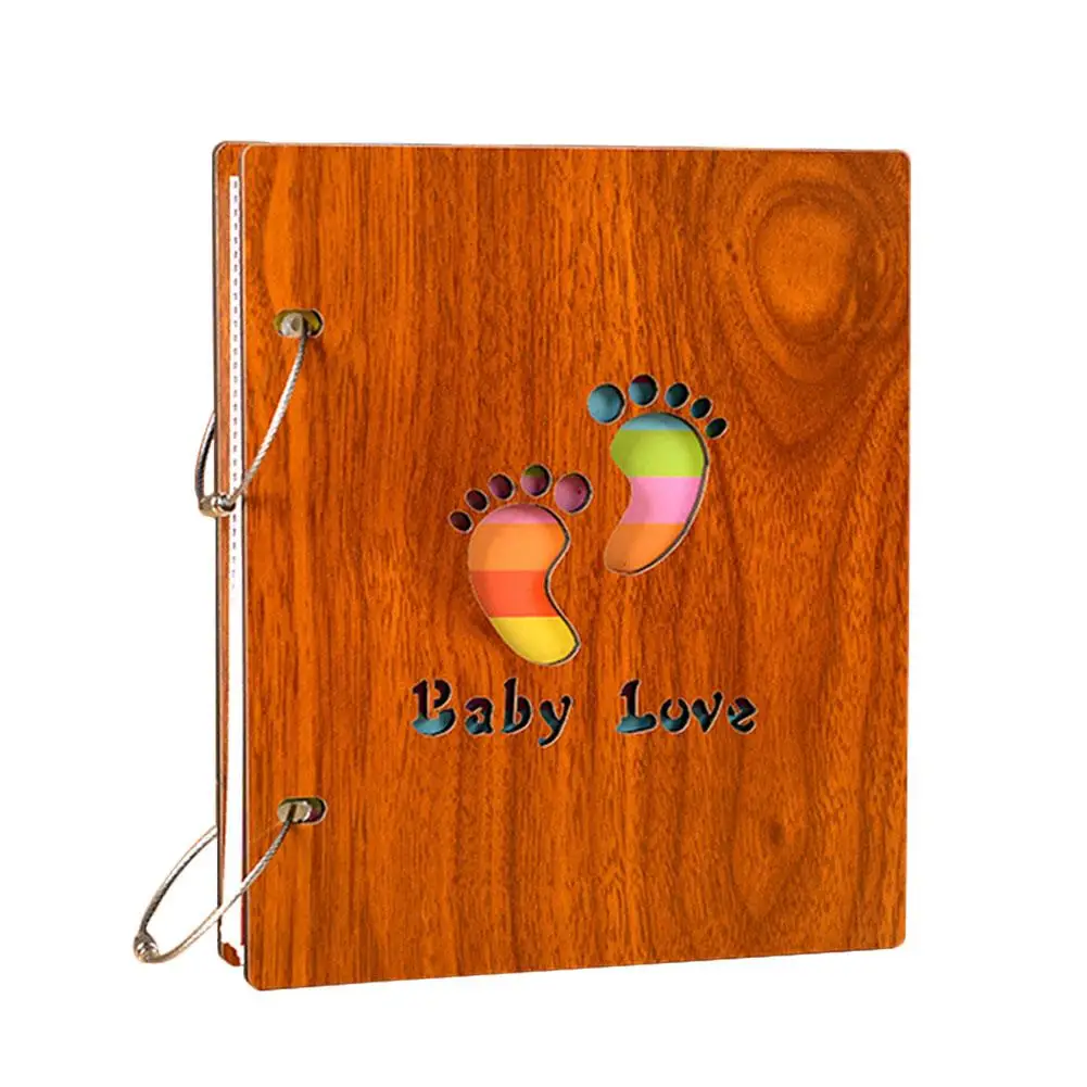 Baby Grow Up Wooden Photo Album Baby Growth Memory Life Photo Relief
