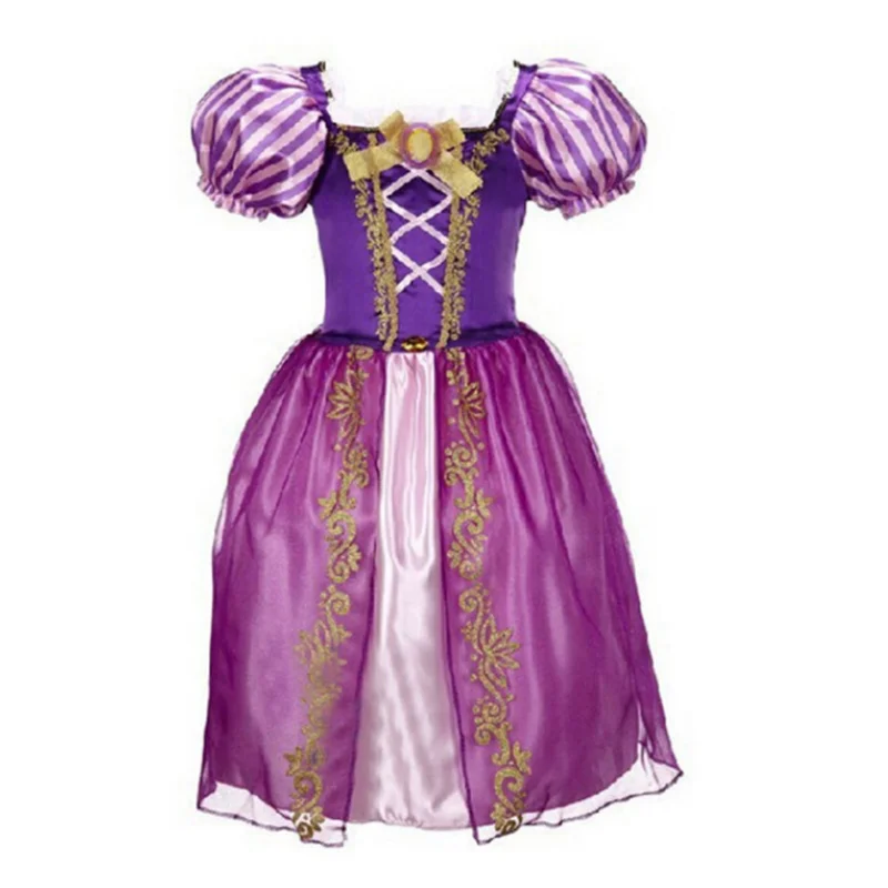Rapunzel Dress Платье Эльзы 2; карнавальный костюм; Детские платья для девочек; платье Золушки; Vestidos; платья Белоснежки; платья принцессы Рапунцель, Авроры, Анны - Цвет: Rapunzel Dress