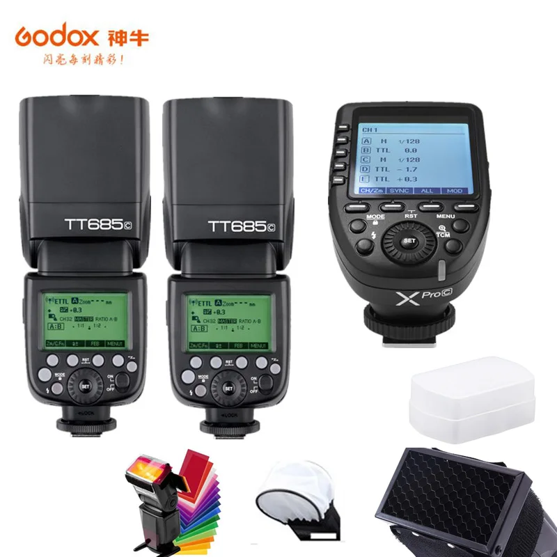 Godox TT685 TT685C вспышка камеры Speedlite 2,4G беспроводной ttl HSS+ Xpro-C передатчик триггер для Canon 80D 800D 70D 700D 760D