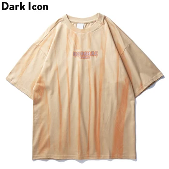 

Dark Icon Tie Dyeing Loose Cotton T-shirt Crew Neck Street Hipster T Shirt For Man Streetwear Clothing