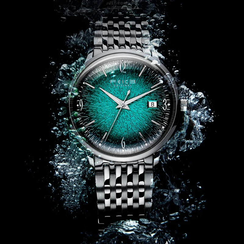 Новые ультра-тонкие автоматические механические часы модные трендовые часы с водостойкостью 30 метров из нержавеющей стали