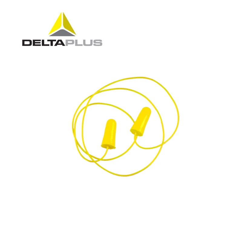 

Deltaplus 103106 Bullet-Shaped Earphone with Line PU Foaming High Noise-reduction Ear Plugs Learning Sleep Earplug