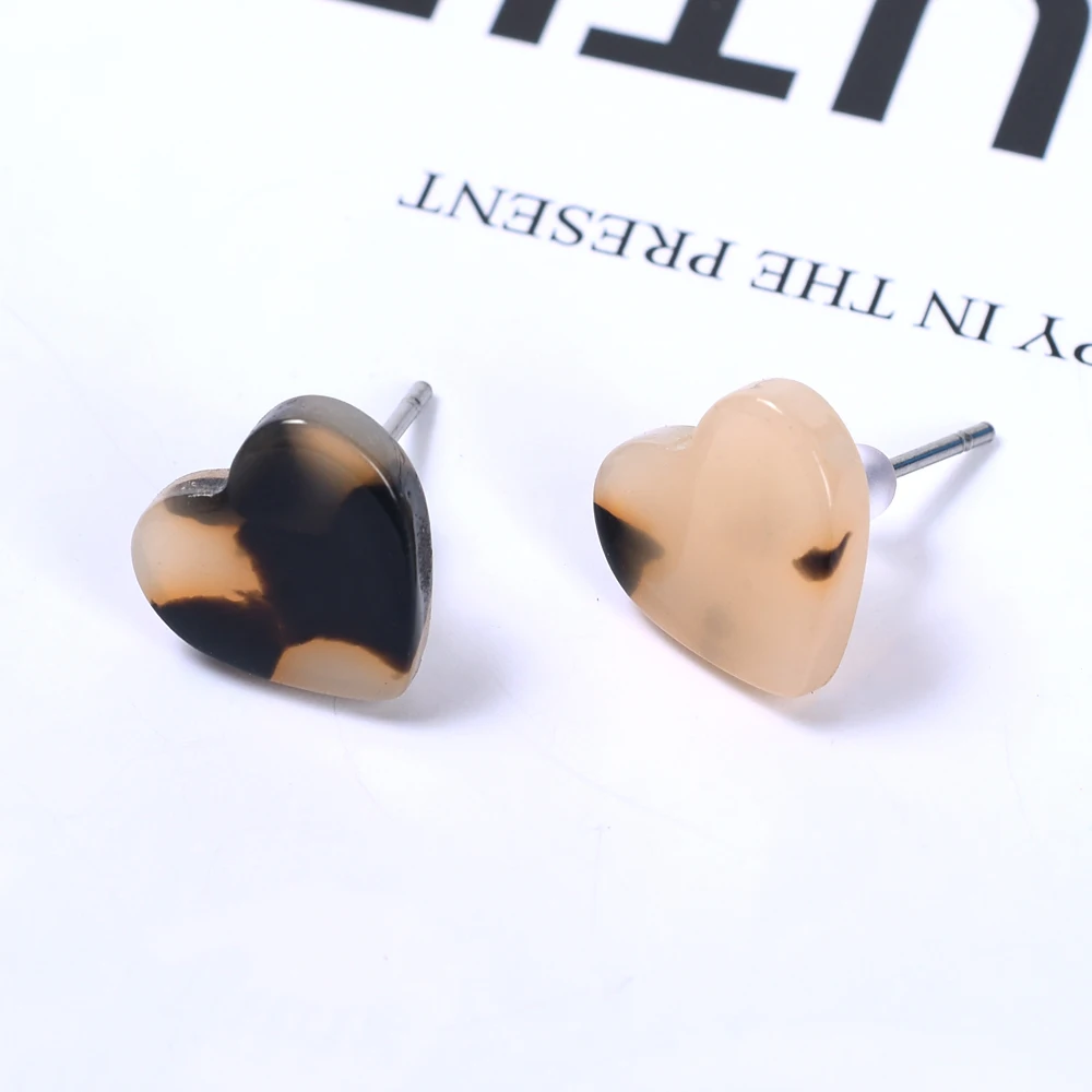 Модные женские элегантные серьги гвоздики в форме сердца 2020 Очаровательная