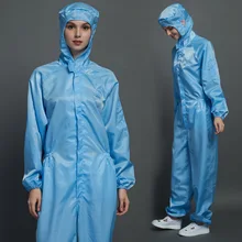 Антистатическая рабочая одежда для мужчин и женщин, устойчивая к высоким температурам лабораторная пищевая Рабочая Пылезащитная чистая одежда