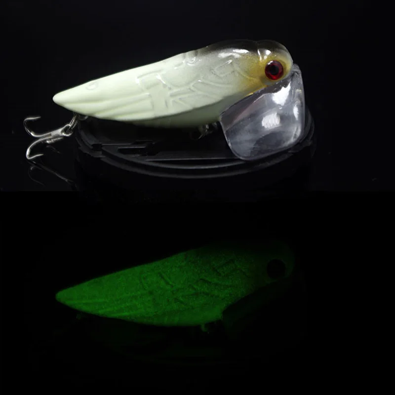 Ночная рыболовная светящаяся приманка Поппер для насекомых Cicada крикет попер 5 см