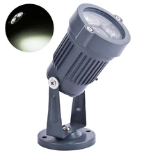3 Вт энергосберегающая литая лампа круглой формы Регулируемая садовая светодиодная вилка в прочном водонепроницаемом ландшафтном наружном алюминиевом прожекторе