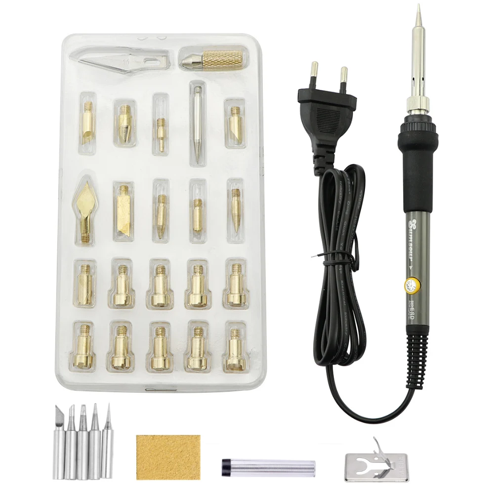 hot air soldering 60W/80W Wood Burning Engraving Soldering Iron Pen Temperature Adjustable Soldering Iron Welding Embossing Pyrography Tool Set best soldering iron for electronics