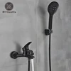 Matte Black Bathroom Faucet 2 Function Bathtub Facuet  Wall Mounting Cold and Hot Shower Faucet 1