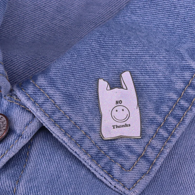 Рисунком в виде улыбающихся рожиц Брошь не спасибо полиэтиленовый пакет эмали