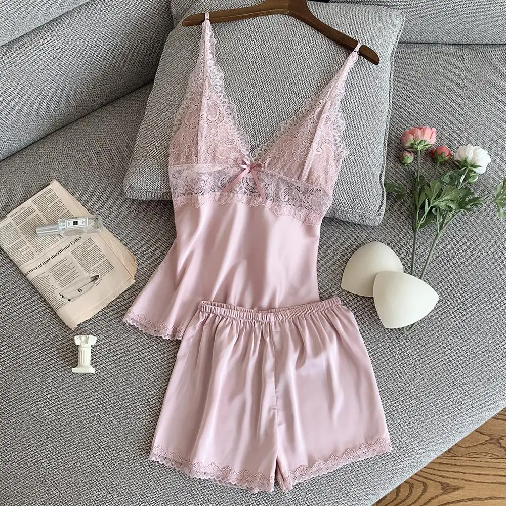 Пижама JRMISSLI женская шелковая с эластичной талией|Комплекты пижам| |