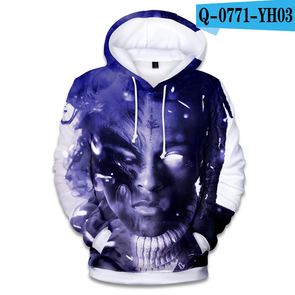 Rapper XXXTentacion 3D толстовки для мужчин и женщин Повседневные Удобные толстовки с капюшоном хип хоп Толстовка Harajuku пара модный принт Толстовка - Цвет: 3D