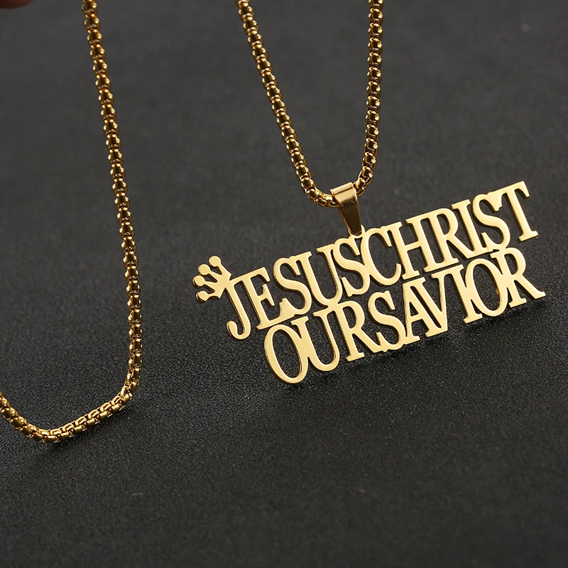 Custom Name Necklace Crown Personalized Chain Stainless Steel Nameplate Necklace Choker Women Men BFF Necklace Gift Jewelry