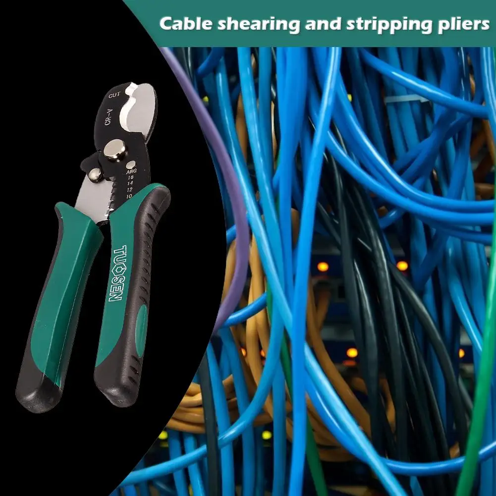 Cable cutter 8 inch TUOSEN Wire Stripper Multi-function Wire Stripping Tool Crimping Pliers Wire Cable Stripper Spring Design Cable cutter 8 inch TUOSEN Wire Stripper Multi-function Wire Stripping Tool Crimping Pliers Wire Cable Stripper Spring Design