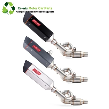 

Free Shipping Motorcycle Full System Exhaust Slip-On For kawasaki Z800 Z 800 Exhaust Muffler Escape Middle Mid Contact Pipe