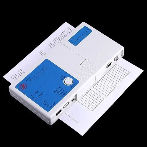 Ethenet Network Cable Tester 4 In 1 RJ45/RJ11/USB/BNC LAN 1394 cable Cat5 Cat6 Wire tester network test tools Female Connectors