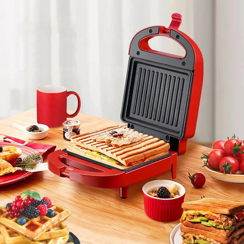 2020 New 650W Electric Sandwich Maker Breakfast Machine 220V Egg Cake Oven Sandwichera Electric Toster Multifunctional