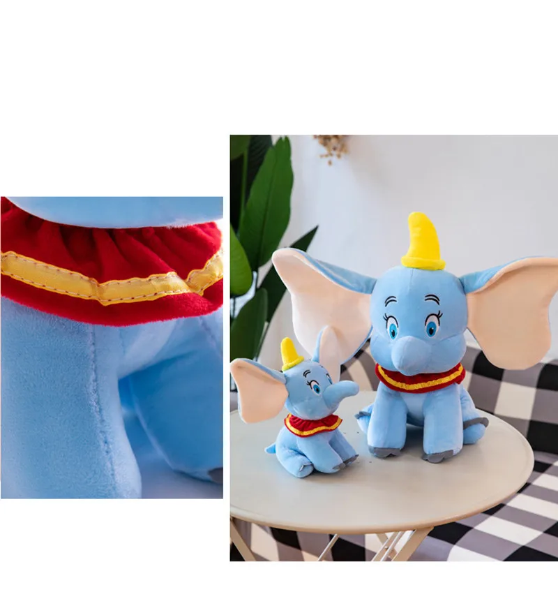 25 см/35 см Dumbo заполненная плюшевая игрушка маленький летающий слон девочка кукла программное обеспечение мультфильм прекрасный Большое Ухо синий слон детская игрушка