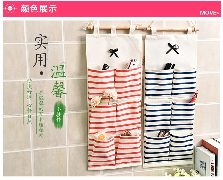 Korean-style Large Size Simple Door Hanging Storage Bag Wall-Mounted Multilayer Organizing Wardrobe Storage Bag Wholesale