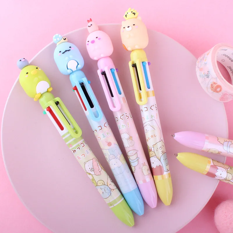 Kawaii силиконовая головка Сумико гураши 6 цветов массивная Шариковая ручка для школы офиса поставка подарок канцелярские принадлежности Papelaria Escolar