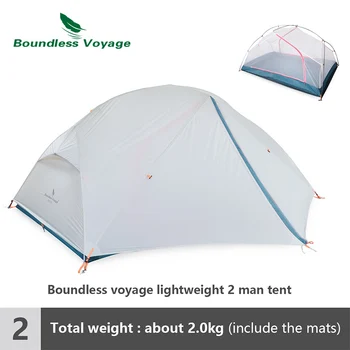 

Boundless Voyage Camping Tent Ultralight 2 Person Tent Waterproof 3 Season Double Layer Tent for Backpacking Hiking Outdoor