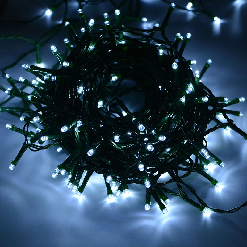 DCOO Модернизированный 200LED Солнечный струнный светильник 8 режимов Сказочный Рождественский светильник s IP65 водонепроницаемый наружный светильник с пультом дистанционного управления
