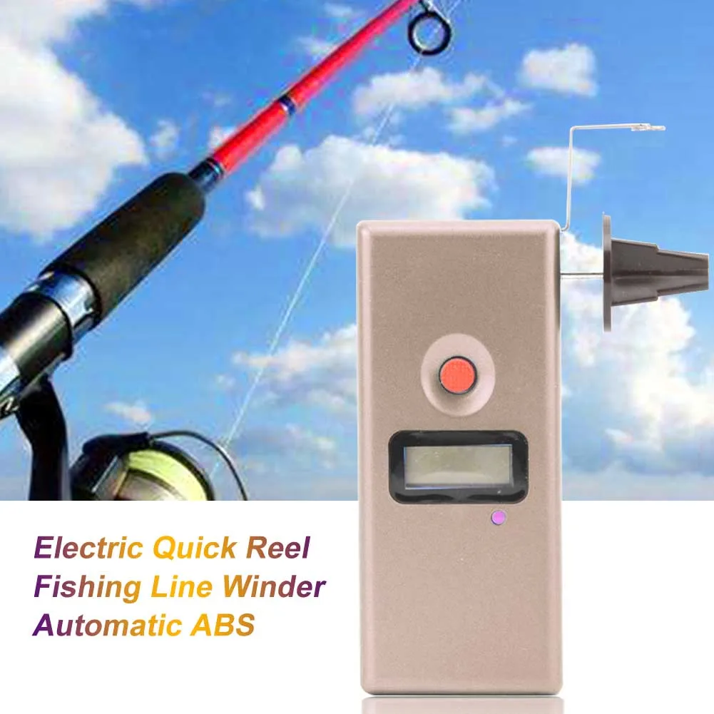 

Small ABS Gold Portable Automatic Spool Adjustable Fishing Line Winder Tool Battery Operated Quick Reel Durable Electric Tackle