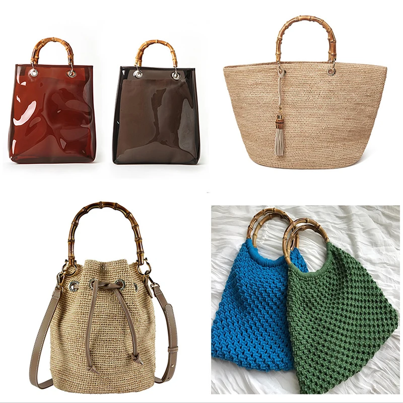 

D Shape Handle for Handmade Handbag 1PC Bamboo Handle for Handcrafted Handbag Handles For DIY Bags Purse Frame 2 Colors