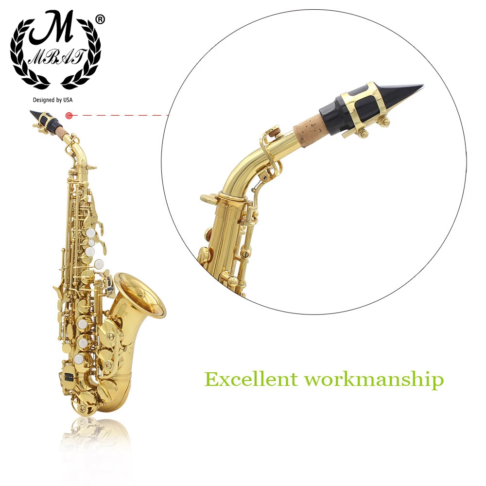 Saxofoons Accessoires Alt/Tenor/hoge Saxofoon Mondstuk Metalen Clip Plastic Dop Set Saxofoon Instrumentonderdelen (Color : Gold, Size : Tenor