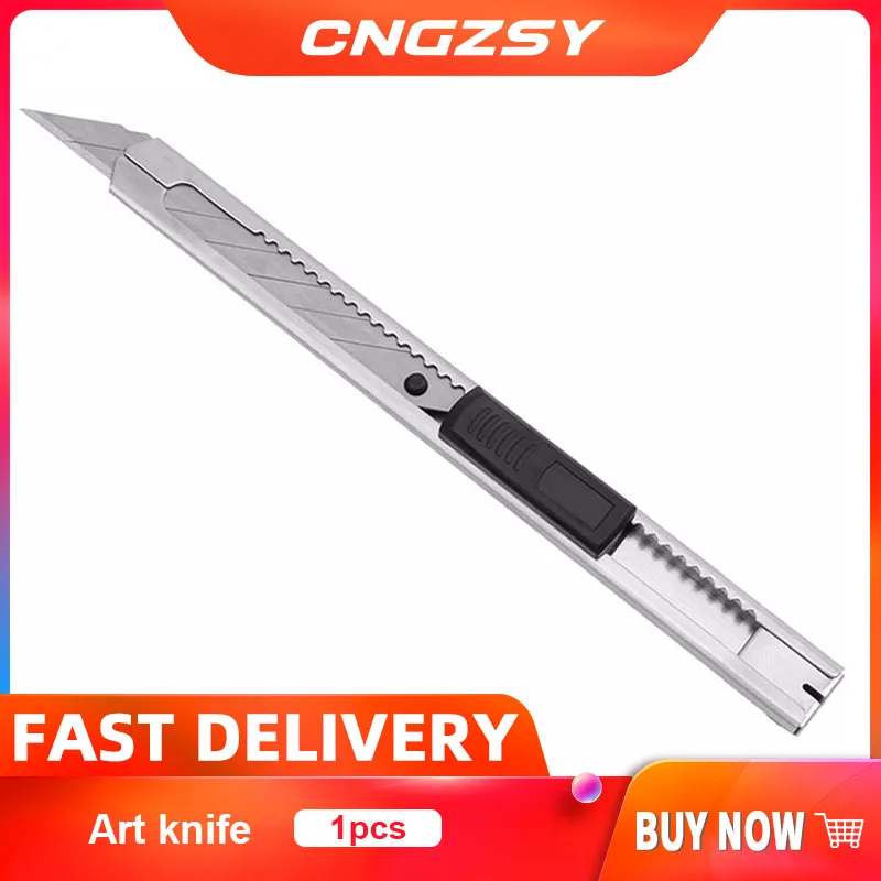 

Stainless Steel 30 Degree Blade Office Knife Diy Art Cutter Knife Stationery School Tools Paper Tailoring Car Wraps Knives E02