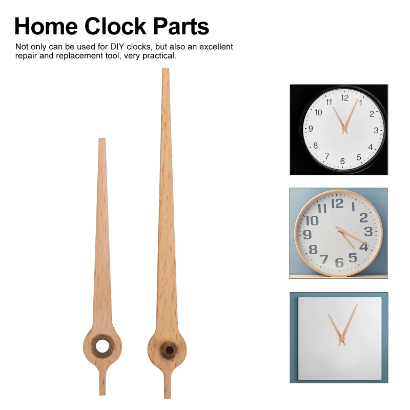 1 Set Home DIY Wooden Hand Clock Wall Clock Accessory Simple Wall Clock Pointer outdoor clock