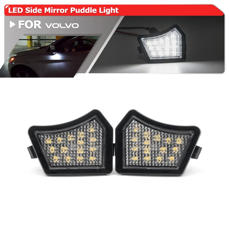 2PCs For Volvo V40 V50 V60 V70 MK3 C70 MK2 XC90 XC70 C30 S40 S60 II S80 Canbus Led Side Mirror Under Puddle Lights Modules | Автомобили и