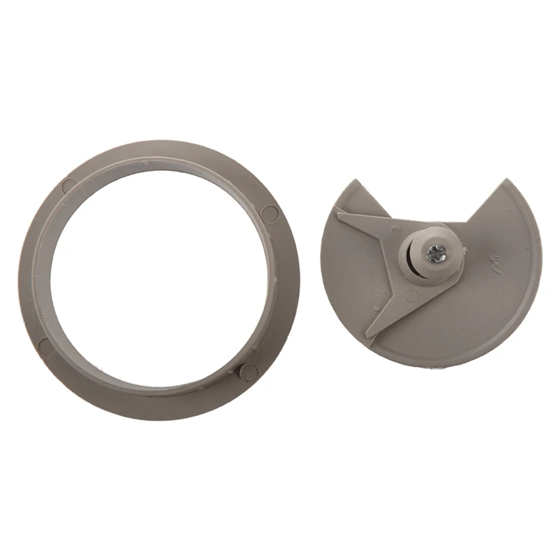 2 Pcs Light Gray Round Plastic Desk Grommets Wire Hole Cap Cover