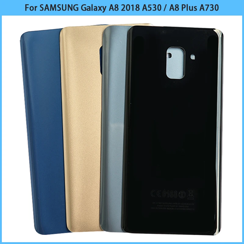 10 шт. Новинка A8 задний корпус чехол для SAMSUNG Galaxy 2018 A530 Plus A730 Стеклянная Крышка