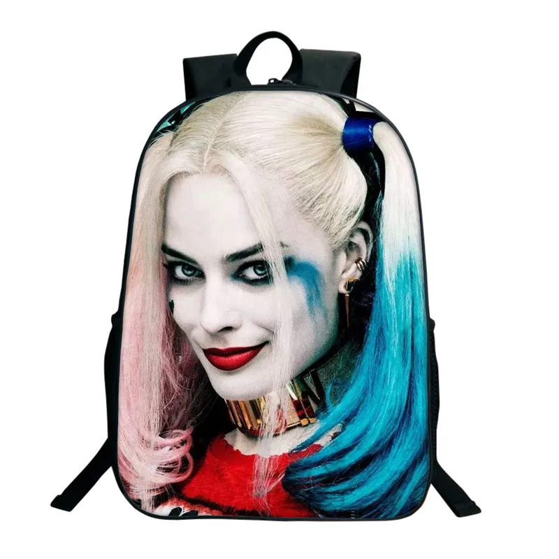 

New Design Suicide Squad Backpack For Teenager Harley Quinn Joker School Bags Shoulder Bag Boys Girls School Backpacks