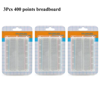 

3Pcs Solderless Breadboard 400 Point Breadboard For Raspberry Pi 4B 3B 3B+ For Orange Pi