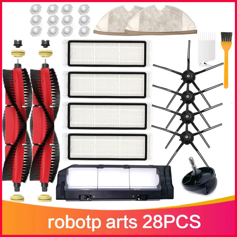 All Sets Main Brush Side Brushes HEPA Filter Mop Cloth for Xiaomi