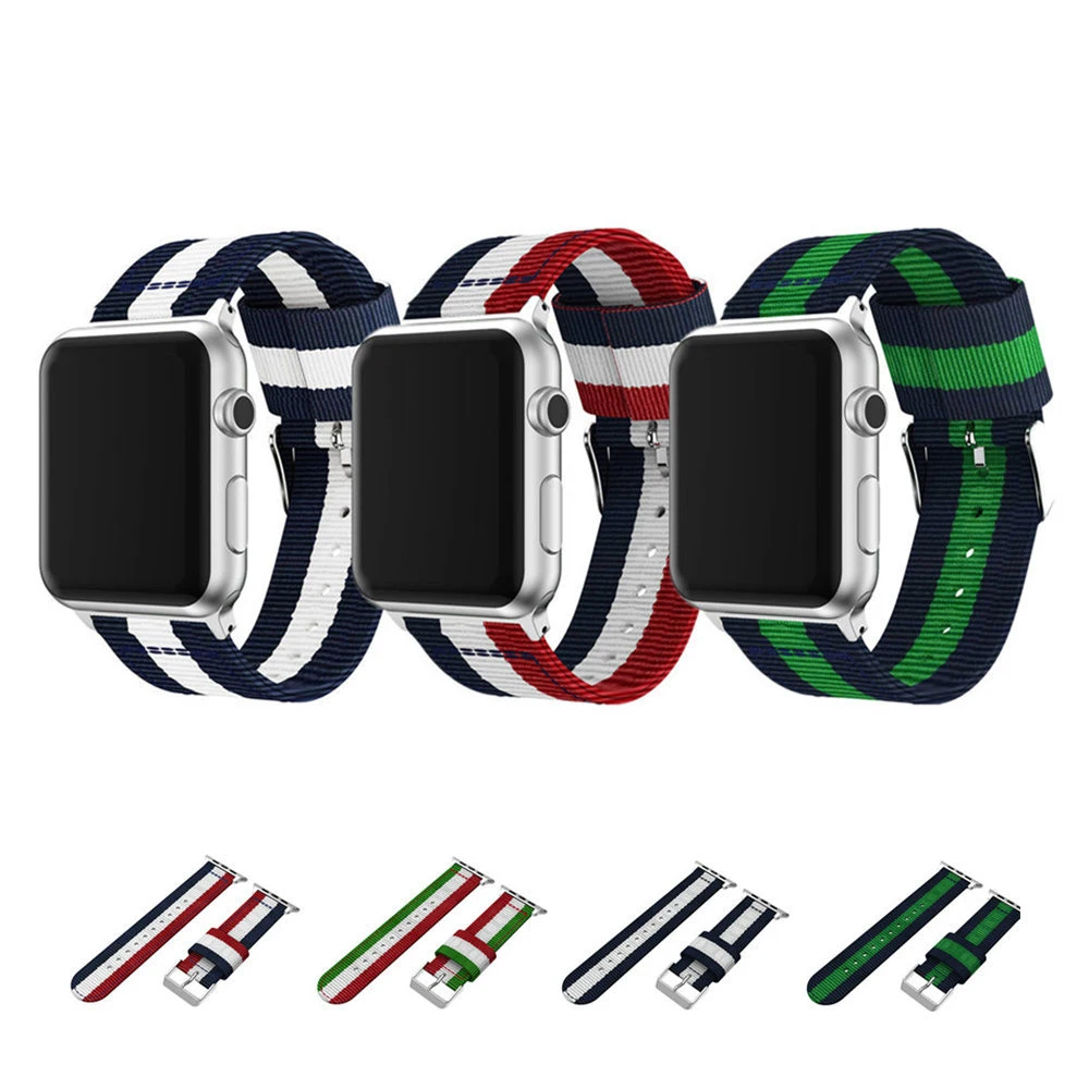 

Nylon Strap Loop For Apple Watch Band 44/42/40/38mm Casual Breathable Apple Watch Band Metal buckle For Iwatch Series 4/3/2/1