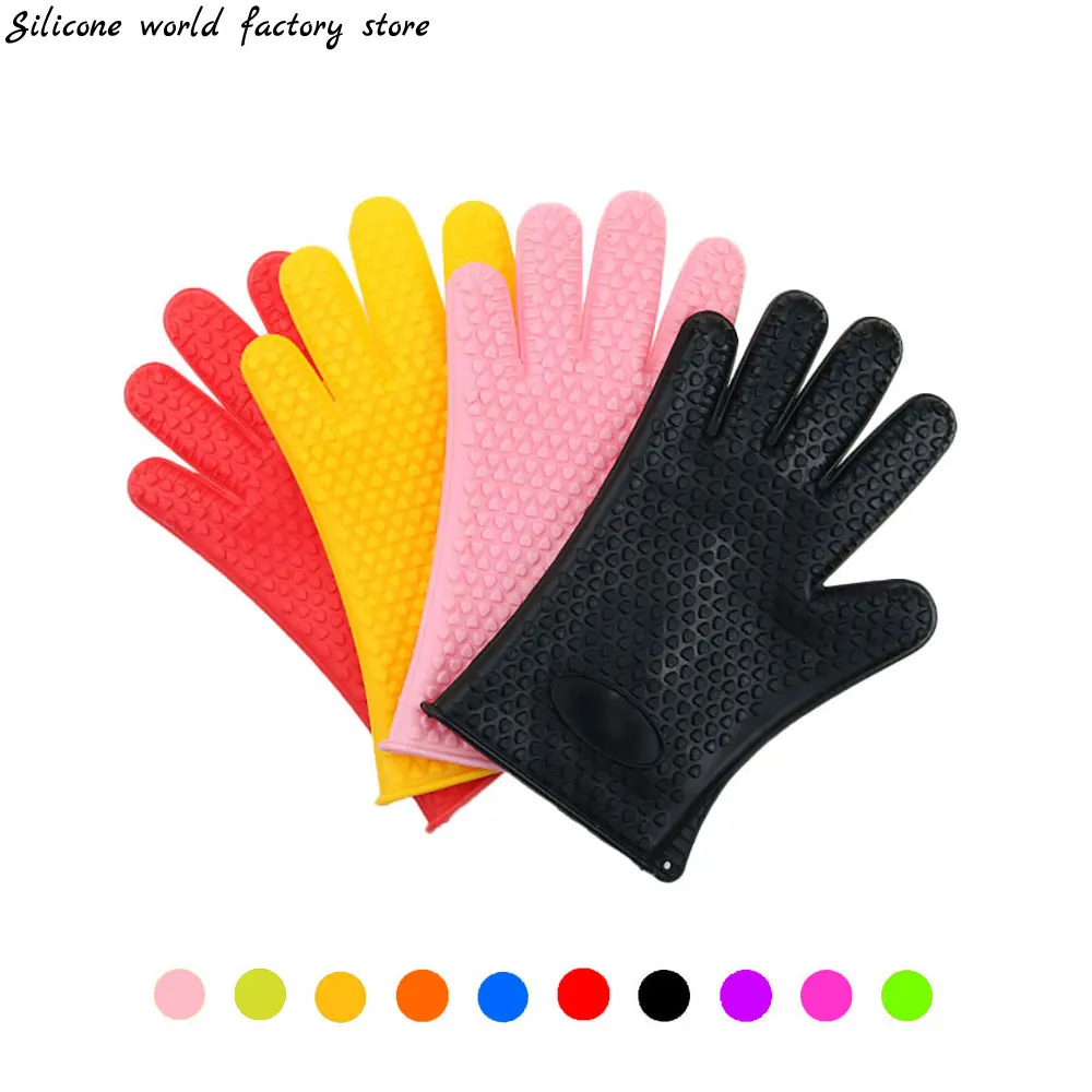 Silicone world Kitchen heart-shaped Microwave Mitt Insulated Oven Heat Resistant Glove Baking Cooking Non-slip Tool | Дом и сад