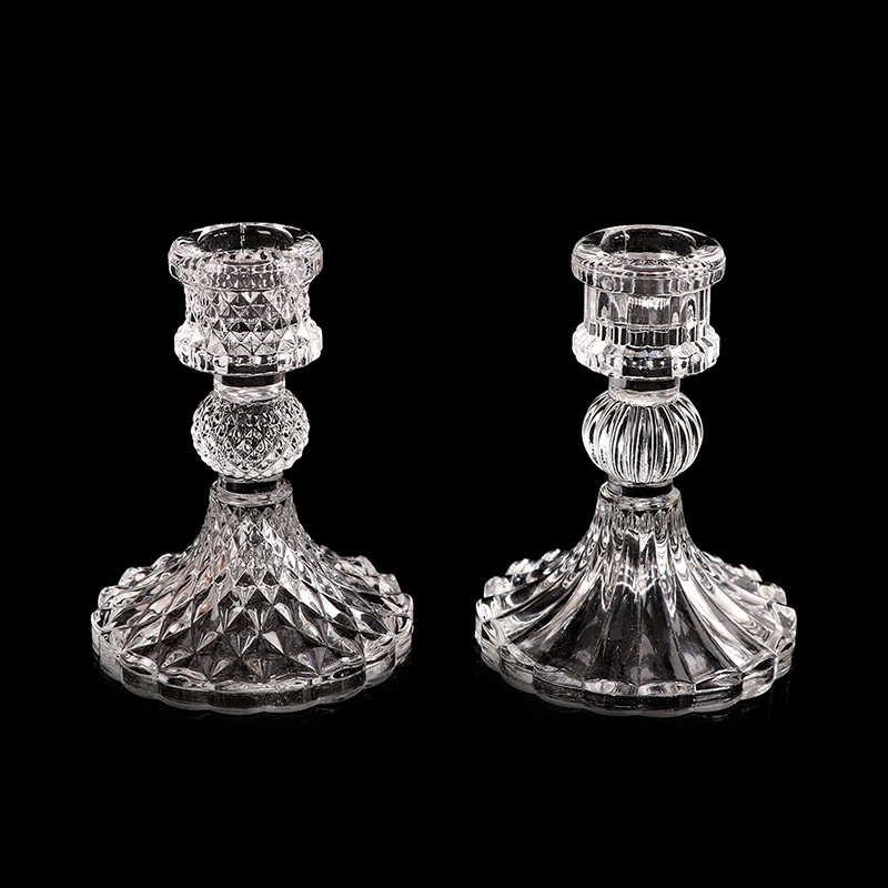 Vintage Glass Candlestick Dinner Candle Holder Home Wedding Decorations Storage | Дом и сад