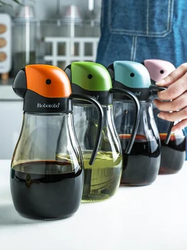

Creative automatic opening and closing parrot glass oil pot leak-proof soy sauce bottle vinegar bottle sesame oil bottle oil tan