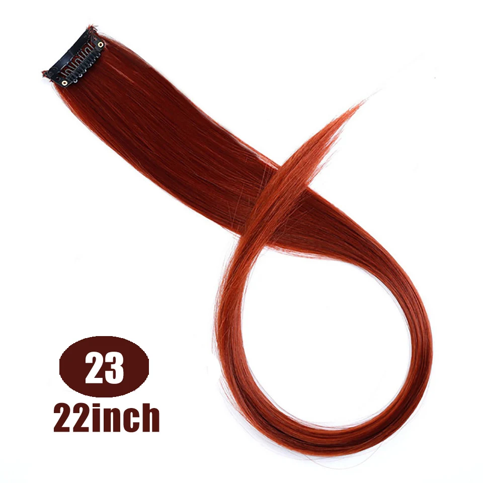LVHAN синтетические клип-в один кусок 37 цветов 50 см резинки для волос для женщин синтетические длинные прямые синтетические волосы - Цвет: CFP-23