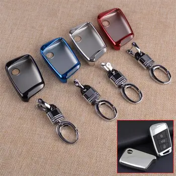 

CITALL TUP Soft Smart Car Key Fob Chain Cover Case Shell Bag Protection Fit for VW Passat Arteon Teramont Jetta