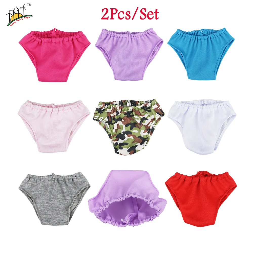 Accessoires de poupée sous-vêtements ajustement 43cm bébé Reborn poupée couche-culotte & 18 pouces poupées accessoires vêtements multicolore Shorts GCD-13