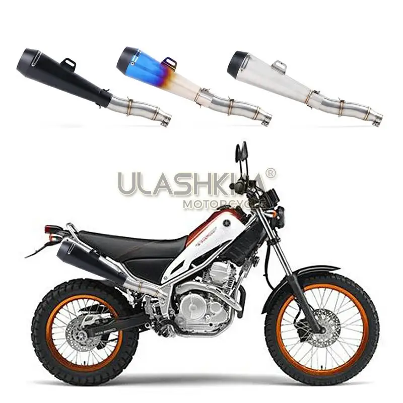 Полная выхлопная система мотоцикла глушитель Escape slip on для YAMAHA XG250 XT250 модифицированный контакт средняя труба адаптер подключения