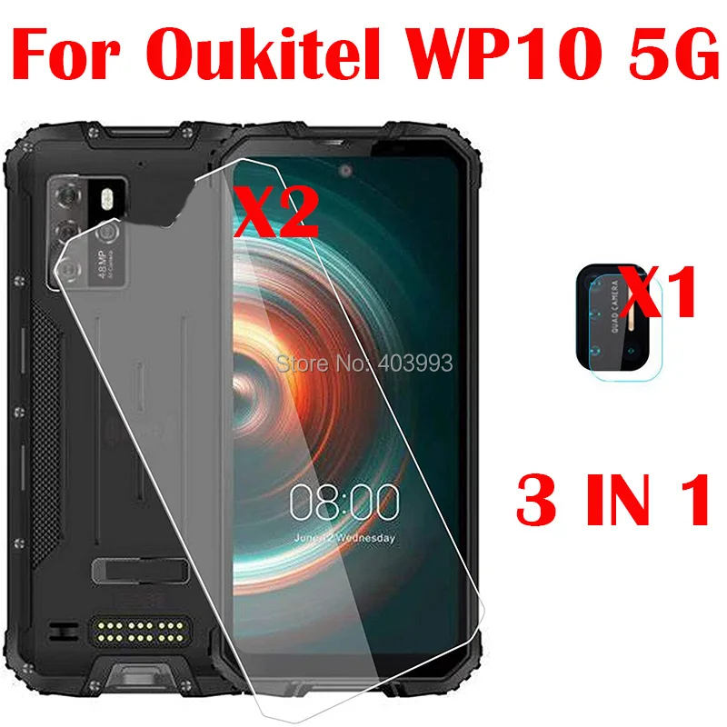 3-в-1 Стекло для OUKITEL WP10 5G 6 67 дюймов Экран протектор полная защита на ForOUKITEL Камера