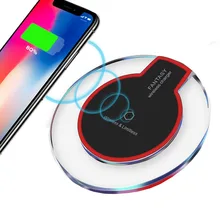 Ультра тонкий беспроводной быстрое зарядное устройство для зарядки для Qi Стандартный смартфон безопасности легкий и портативный адаптер зарядки